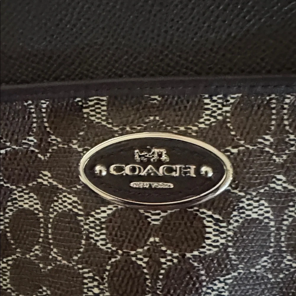 Coach Dark Brown Monogram Crossbody Bag - Picture 2 of 6